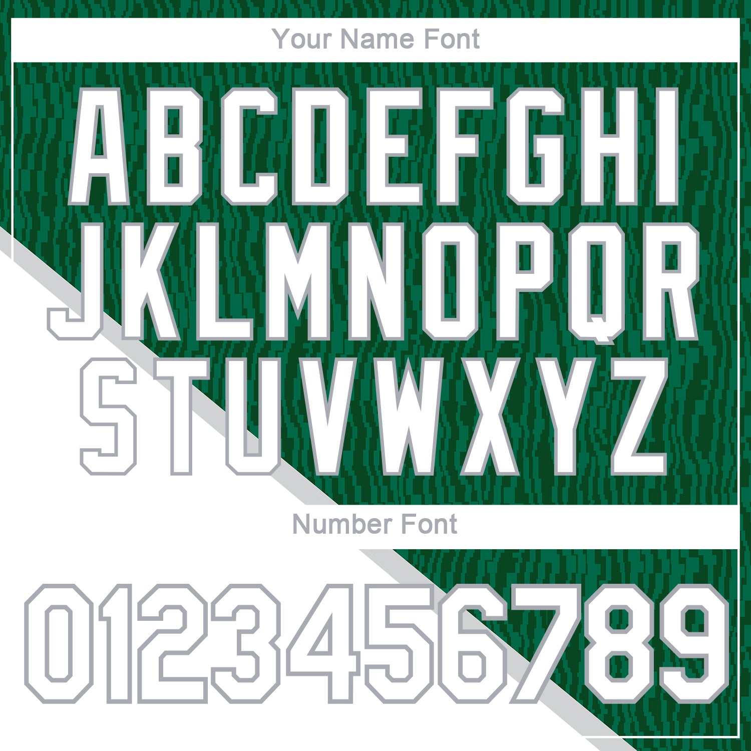 Custom Kelly Green White-Gray Subtle Diagonal Split Performance T-Shirt view 4