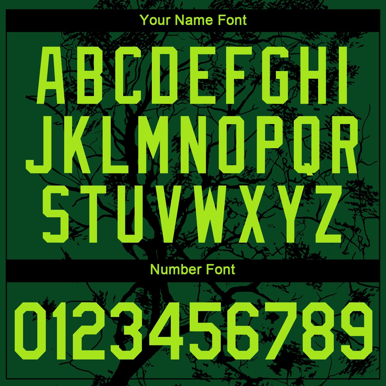 Custom Green Neon Green-Black Arbol Jungle Camo Performance T-Shirt view 4