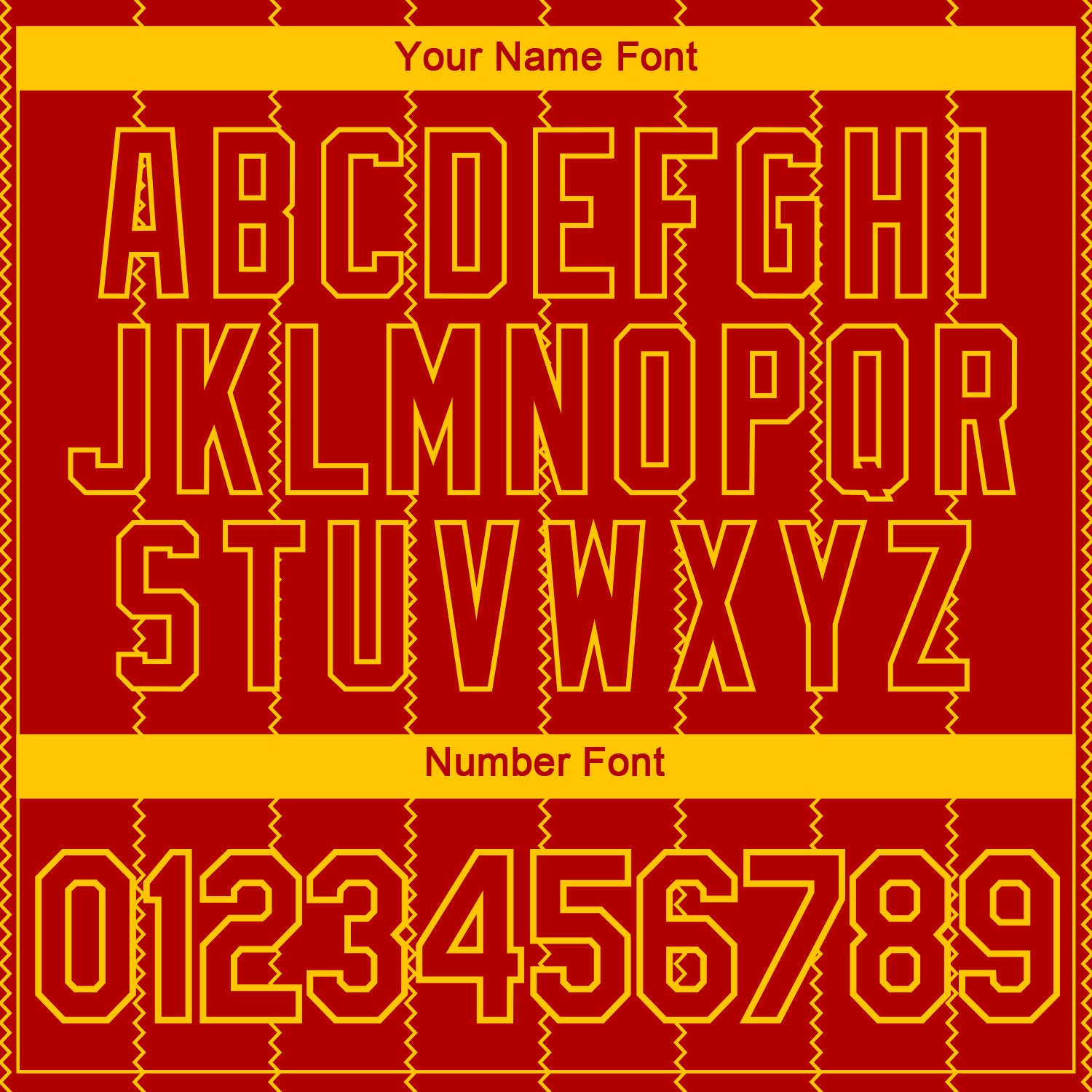 Custom Red-Yellow Zigzag Vertical Stripe Classic Performance T-Shirt view 4