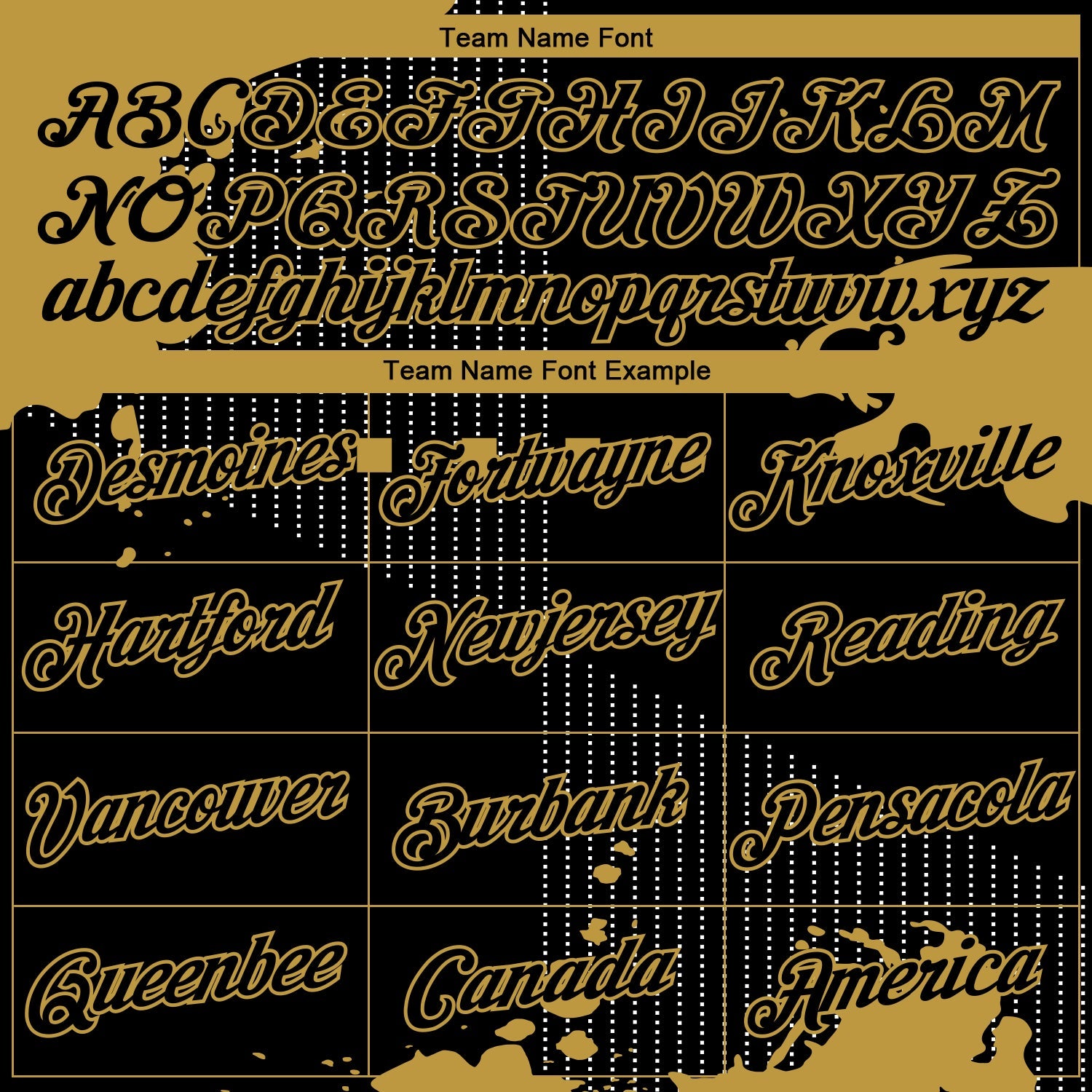 Custom Black-Old Gold Splatter Dot Matrix Performance T-Shirt view 3