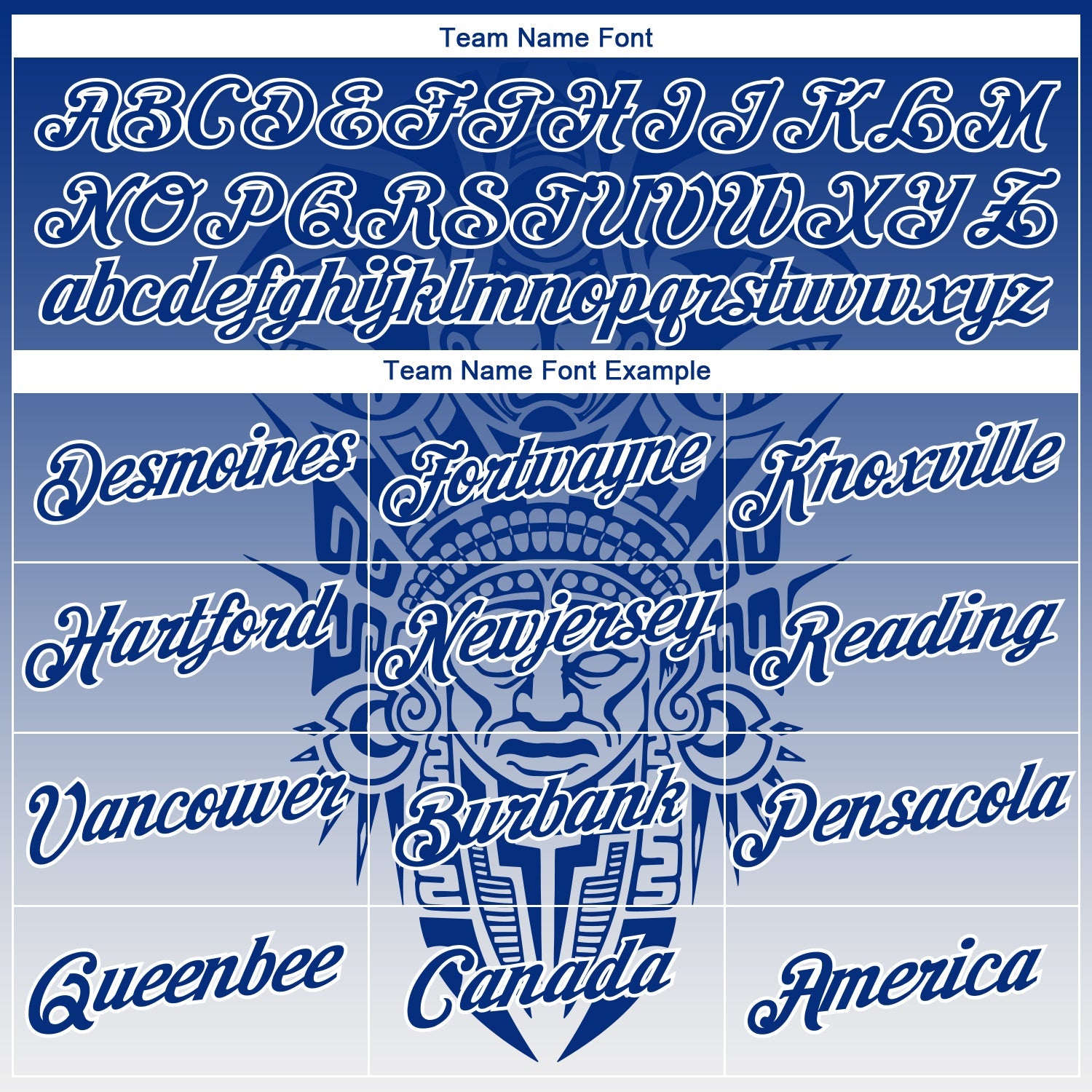 Custom Royal-White Azteca Degrade Effect Performance T-Shirt view 3