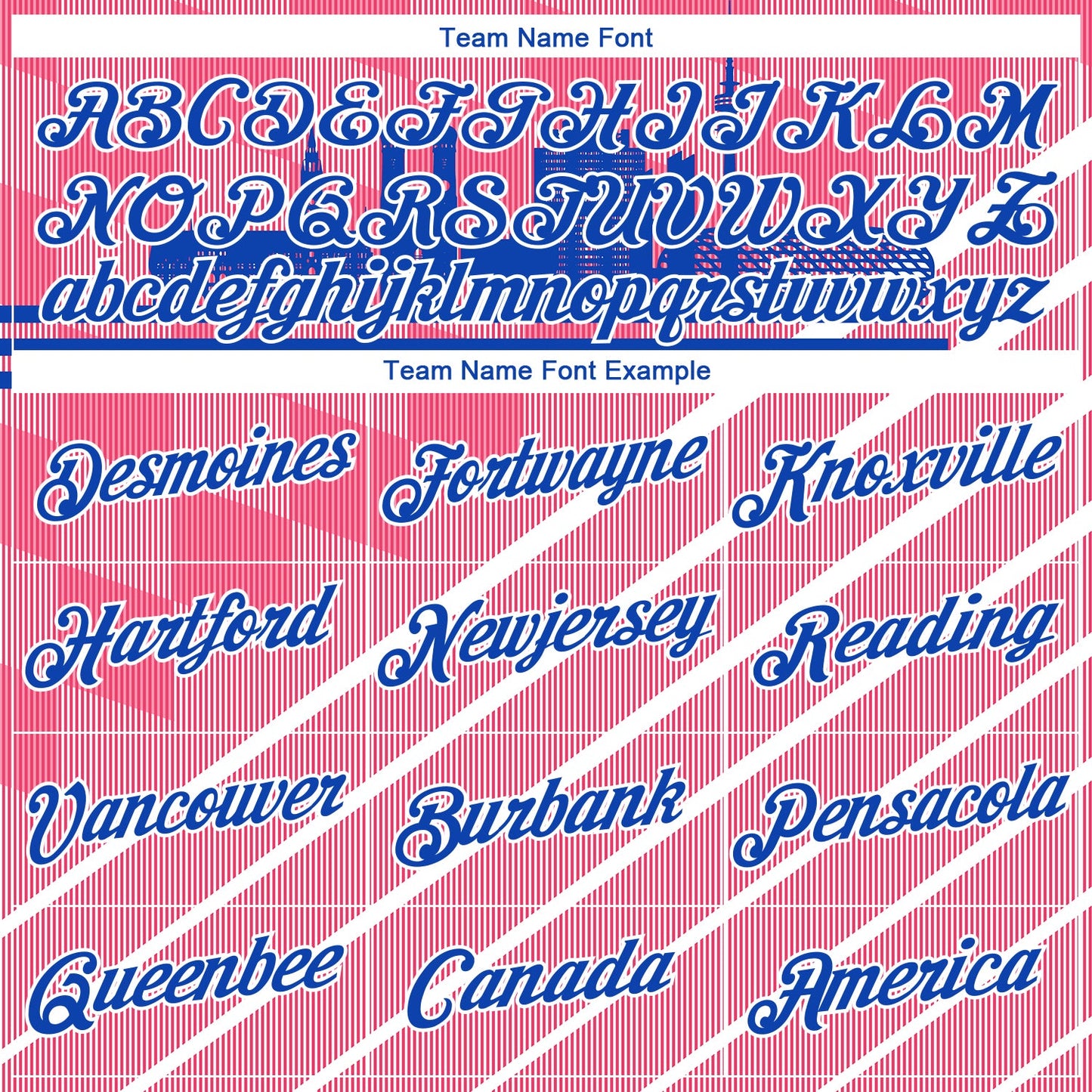 Custom Neon Pink Thunder Blue-White Munich Skyline Diagonal Stripe Performance T-Shirt view 3