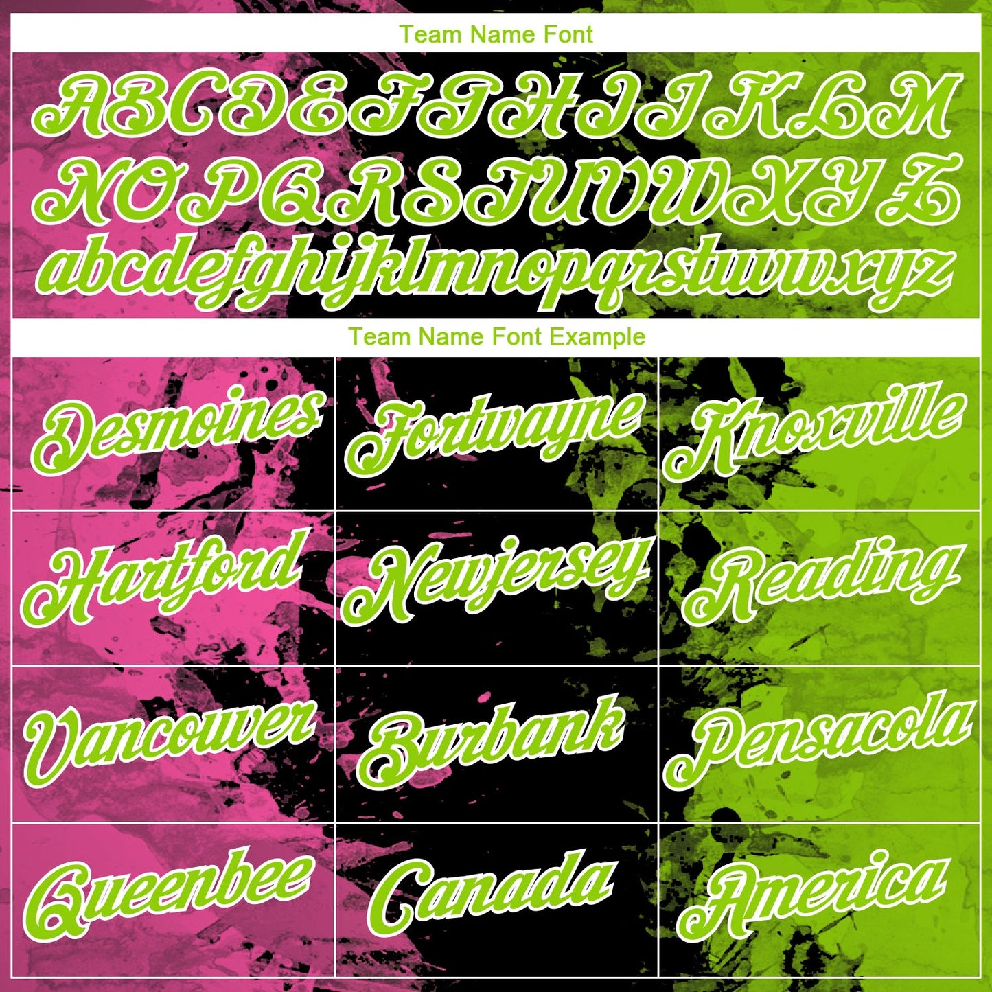 Custom Pink Neon Green Black-White Ink Splash Duotono Style Performance T-Shirt view 3
