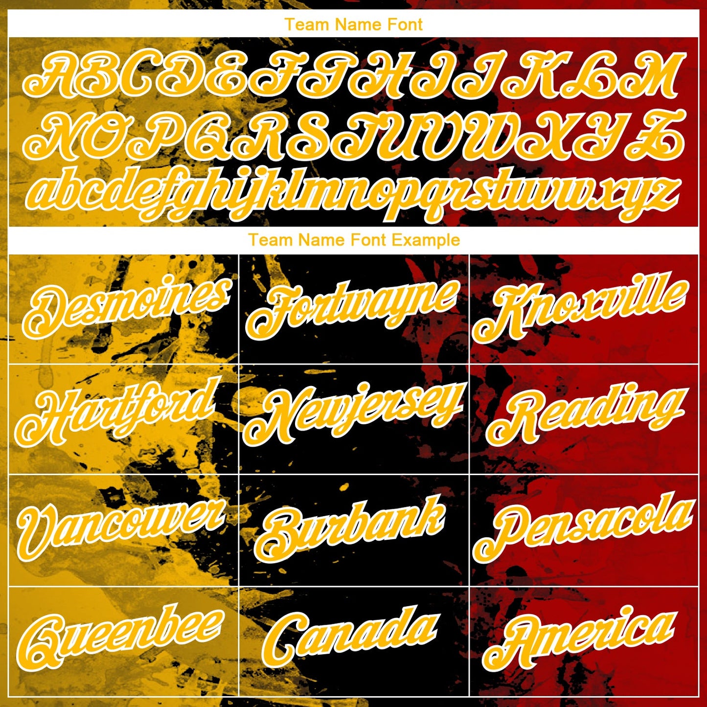 Custom Gold Black Red-White Ink Splash Duotono Style Performance T-Shirt view 3