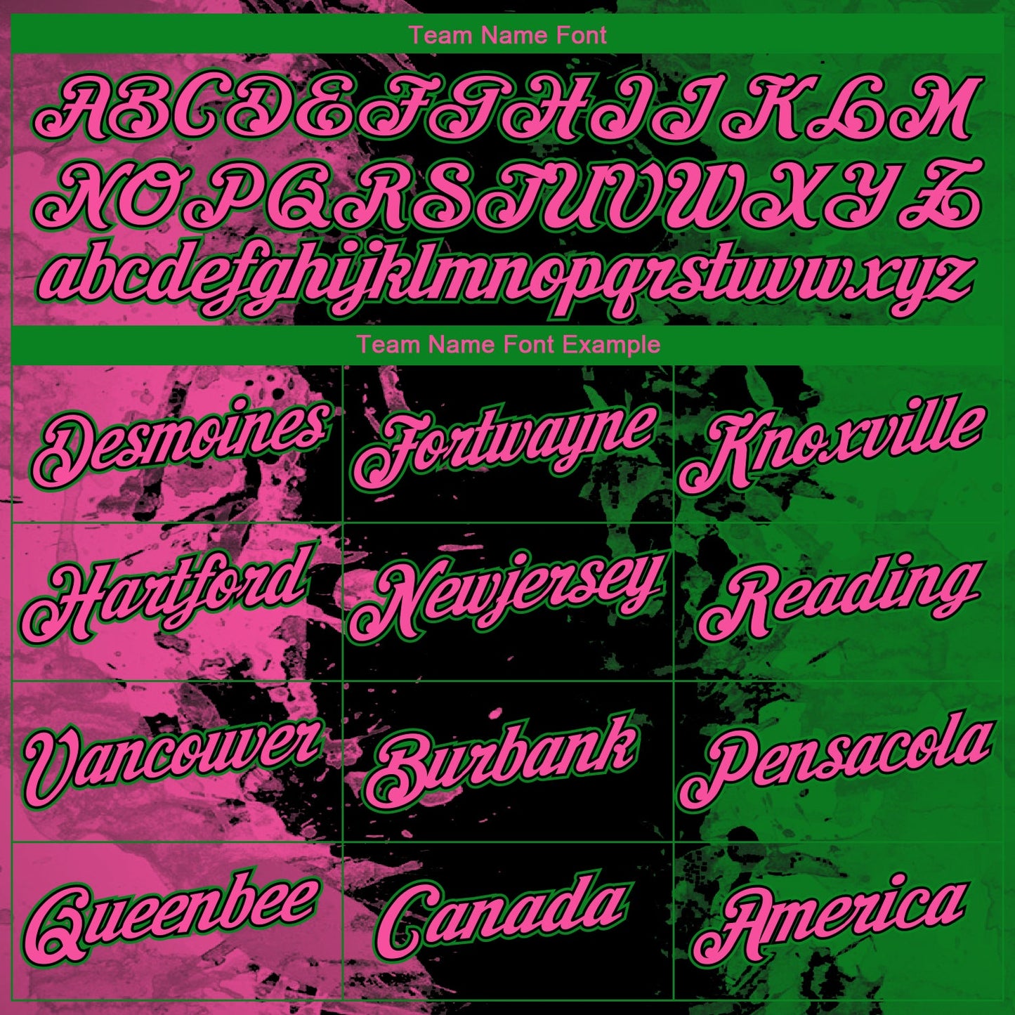 Custom Pink Black-Grass Green Ink Splash Duotono Style Performance T-Shirt view 3