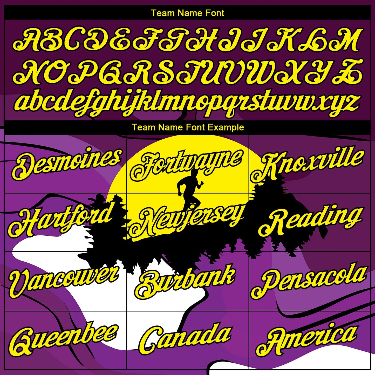 Custom Purple Light Yellow White-Black Brush Stroke Trail Running Mountain Outdoor Sportswear Performance T-Shirt view 3