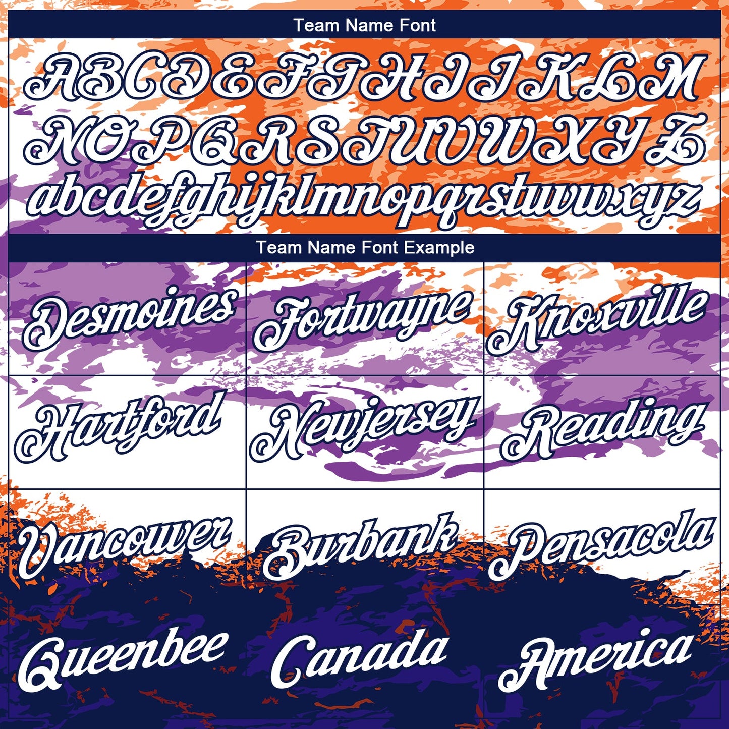 Custom Orange White Purple-Navy Distressed Abstract Paint Stroke Performance T-Shirt view 3
