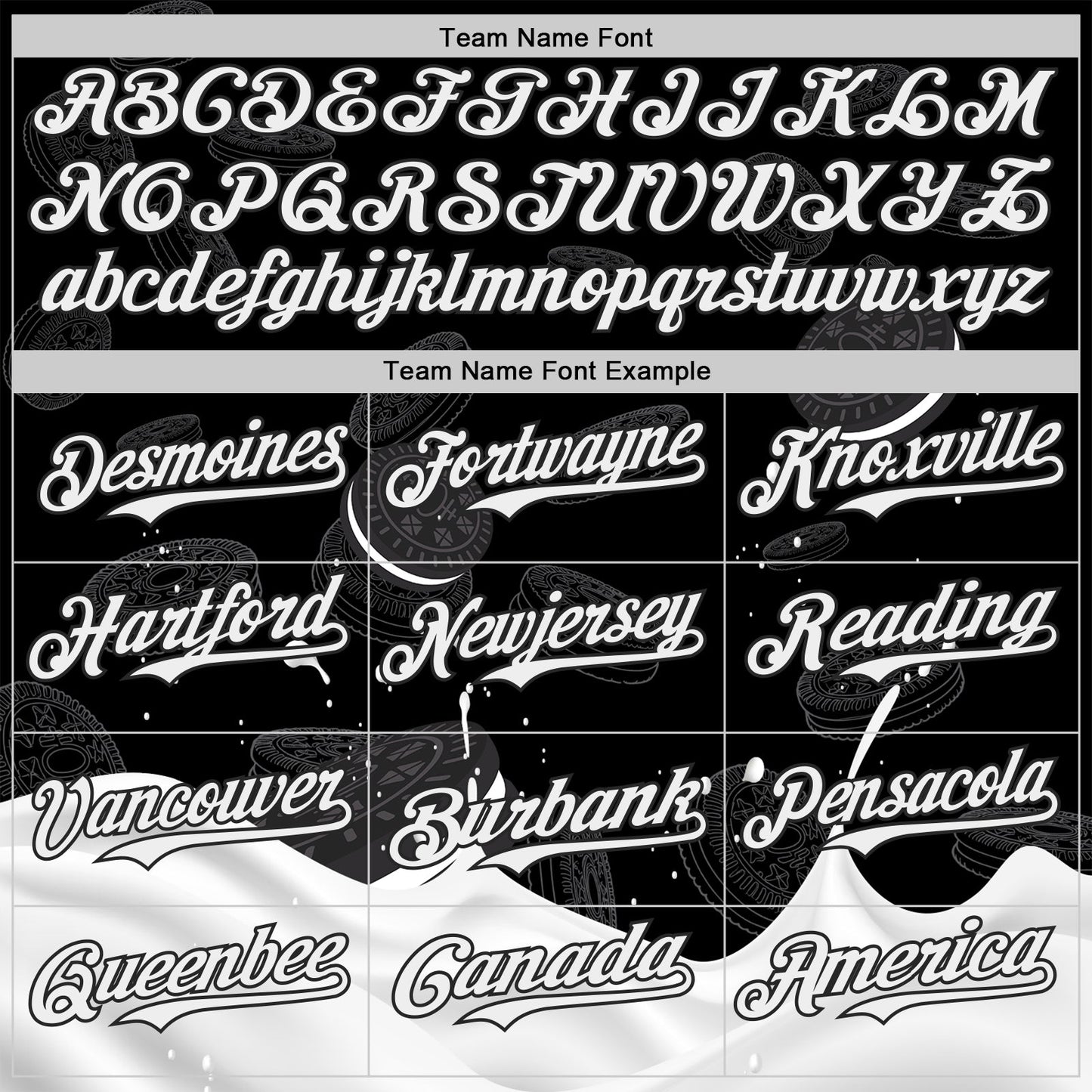 Custom Black-White Foodie Food Cookies And Milk Authentic Baseball Jersey view 4