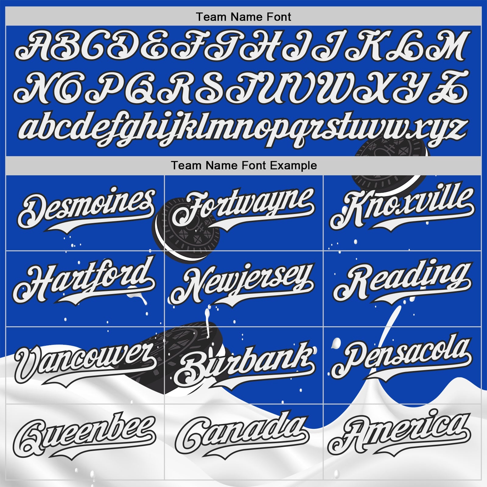 Custom Thunder Blue White-Black Foodie Food Cookies And Milk Authentic Baseball Jersey view 4