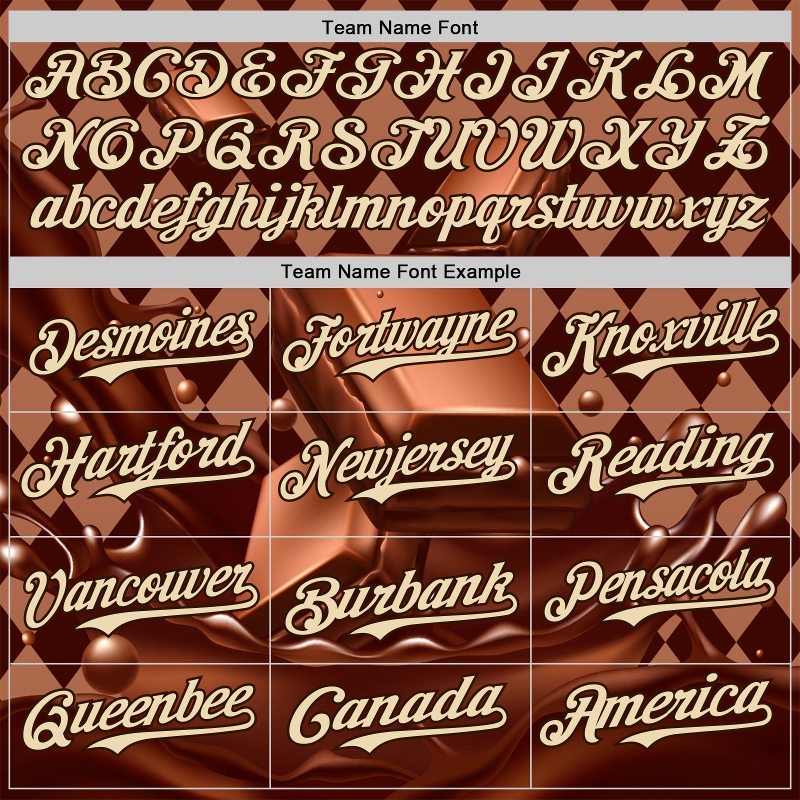 Custom Brown-Cream Foodie Food Dessert Chocolate Authentic Baseball Jersey view 4
