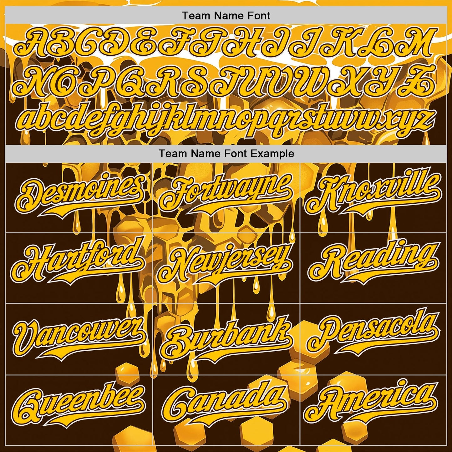 Custom Yellow Black Brown-White Foodie Food Honey Bee Authentic Baseball Jersey view 4