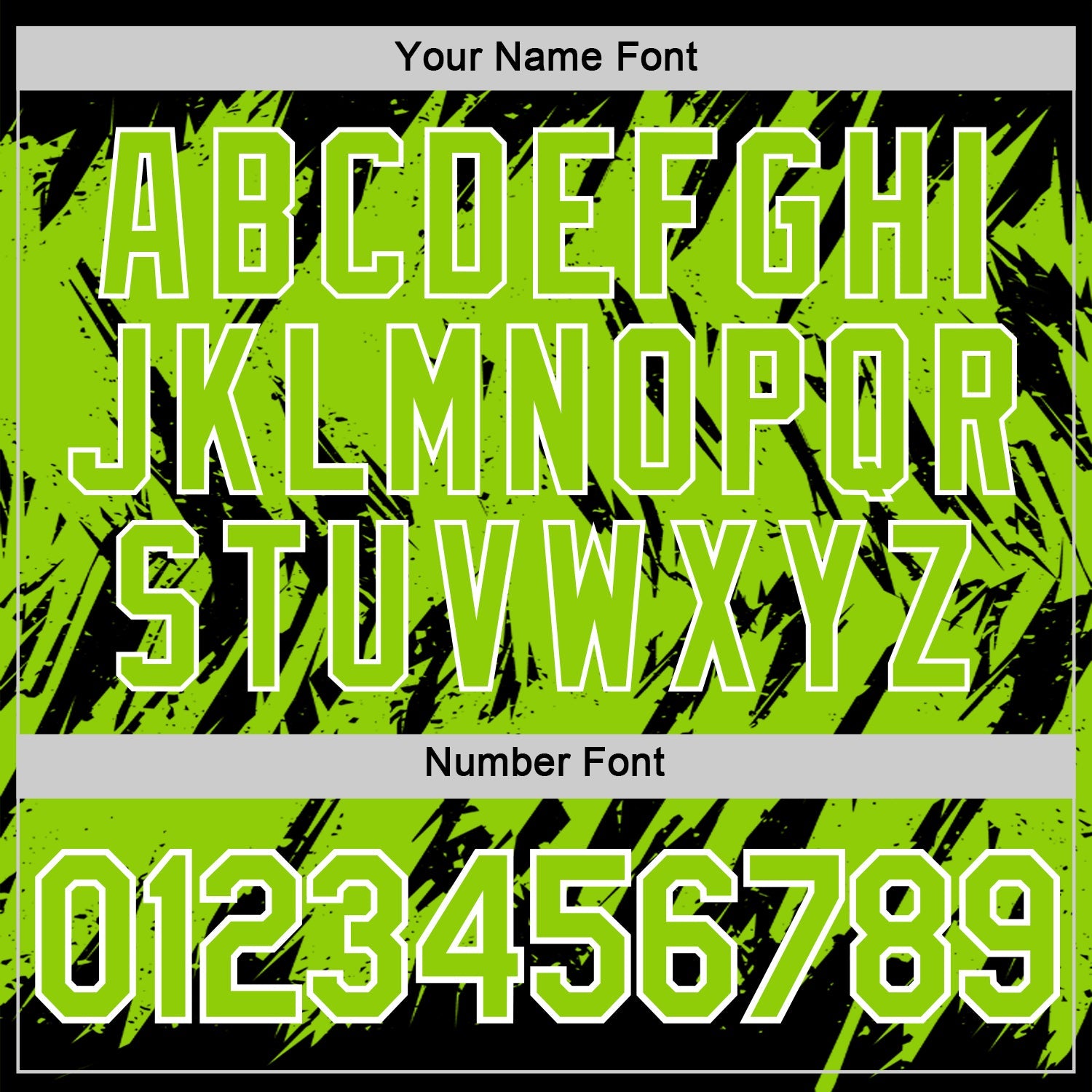 Custom Black Neon Green-White Torn Sharp Brush Stroke Splatter Performance T-Shirt view 4