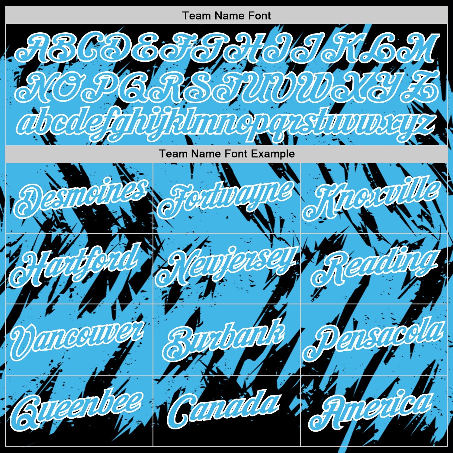 Custom Black Sky Blue-White Torn Sharp Brush Stroke Splatter Performance T-Shirt view 3