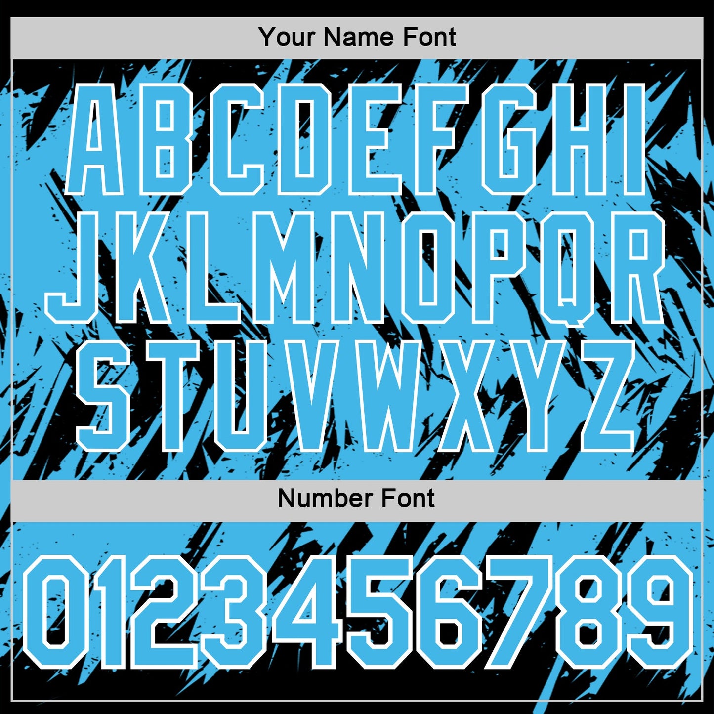 Custom Black Sky Blue-White Torn Sharp Brush Stroke Splatter Performance T-Shirt view 4