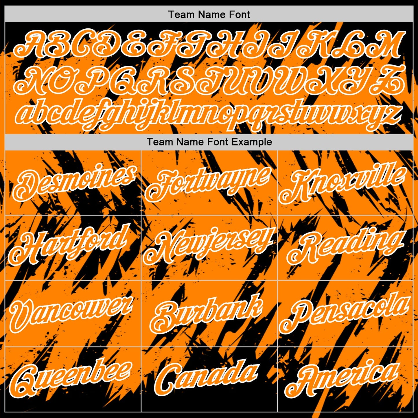 Custom Black Bay Orange-White Torn Sharp Brush Stroke Splatter Performance T-Shirt view 3