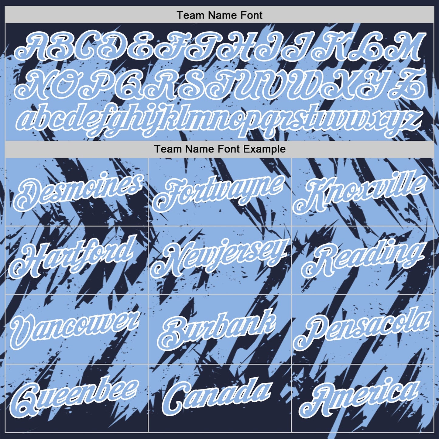 Custom Navy Light Blue-White Torn Sharp Brush Stroke Splatter Performance T-Shirt view 3