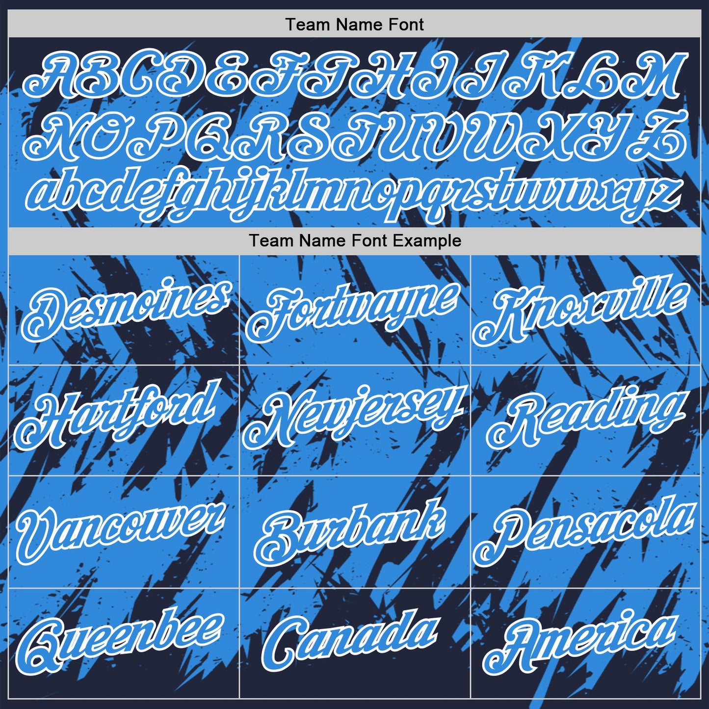 Custom Navy Powder Blue-White Torn Sharp Brush Stroke Splatter Performance T-Shirt view 3