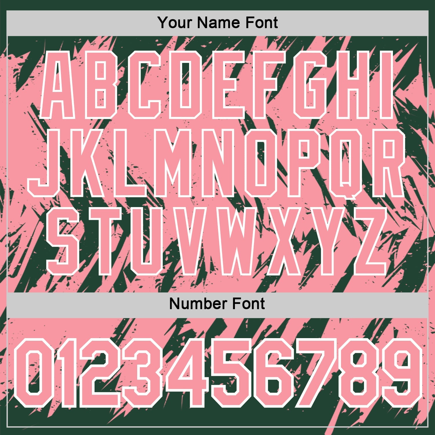 Custom Green Medium Pink-White Torn Sharp Brush Stroke Splatter Performance T-Shirt view 4