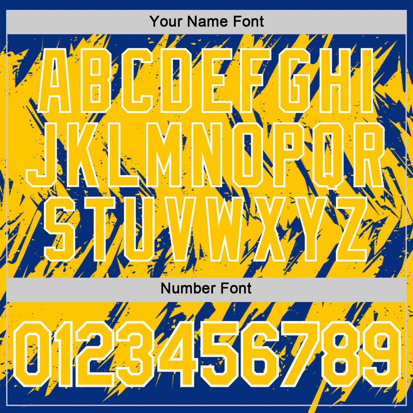 Custom Royal Yellow-White Torn Sharp Brush Stroke Splatter Performance T-Shirt view 4