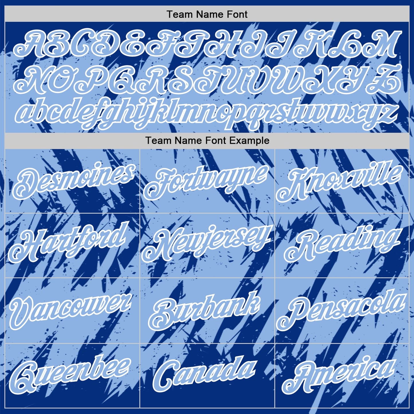 Custom Royal Light Blue-White Torn Sharp Brush Stroke Splatter Performance T-Shirt view 3