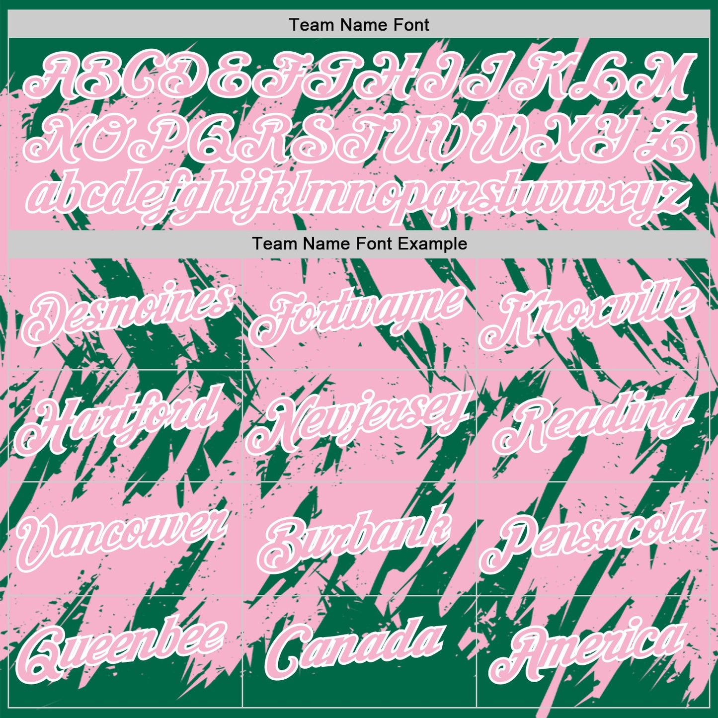 Custom Kelly Green Light Pink-White Torn Sharp Brush Stroke Splatter Performance T-Shirt view 3