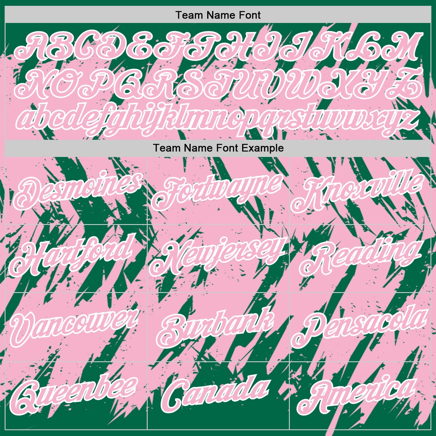 Custom Kelly Green Light Pink-White Torn Sharp Brush Stroke Splatter Performance T-Shirt view 3