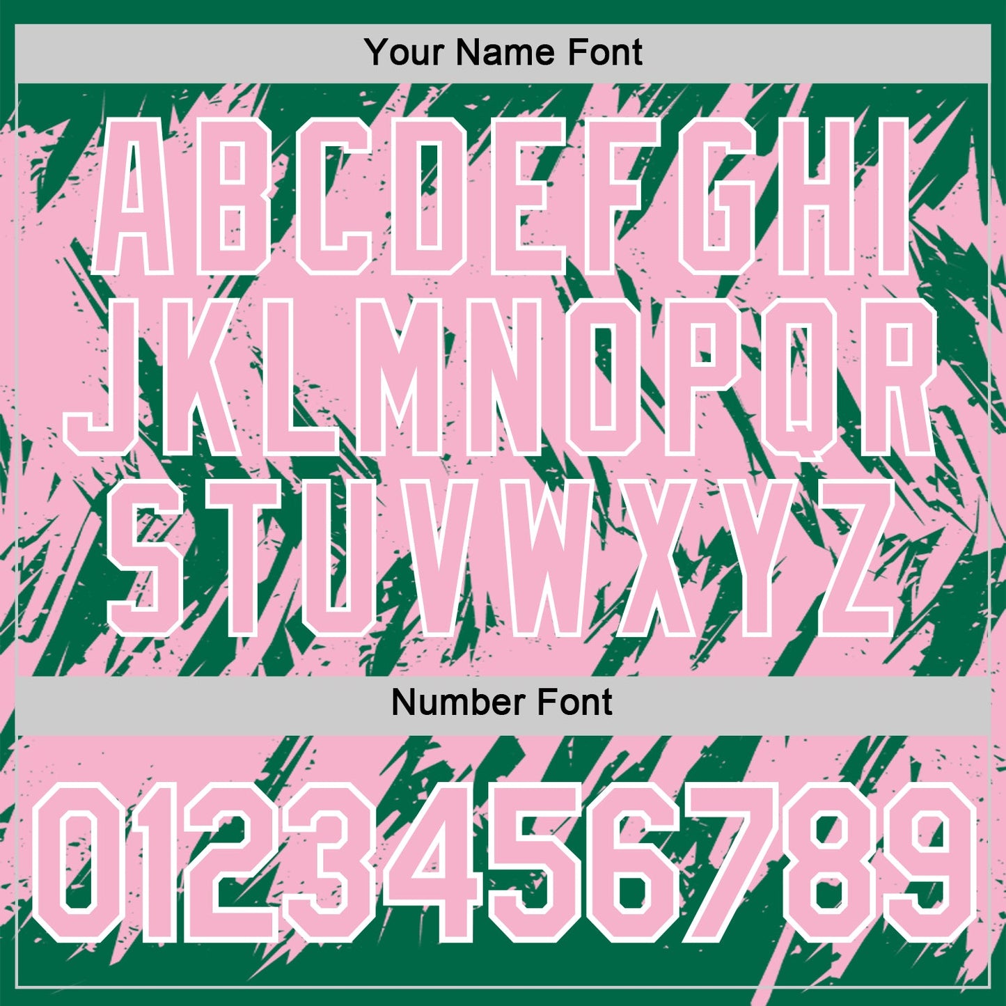 Custom Kelly Green Light Pink-White Torn Sharp Brush Stroke Splatter Performance T-Shirt view 4