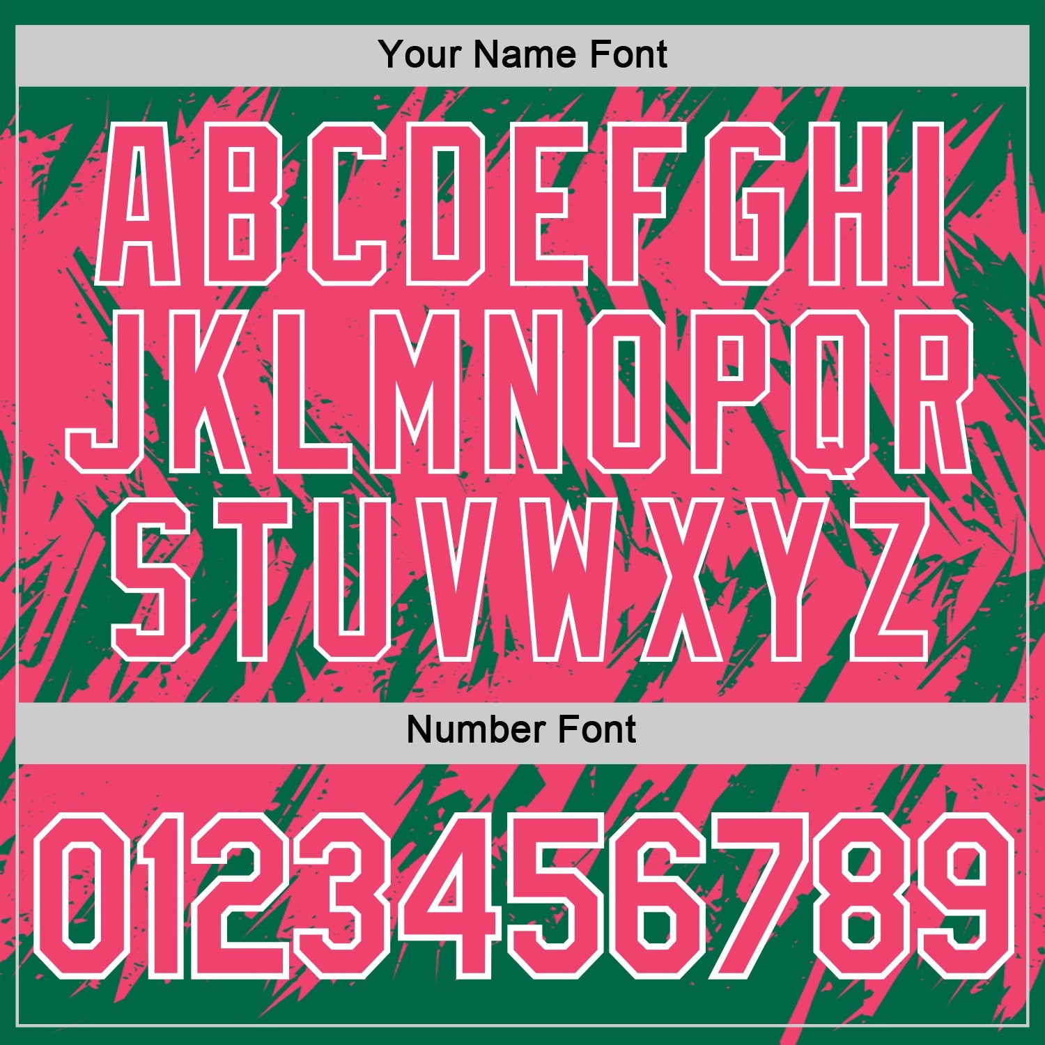 Custom Kelly Green Neon Pink-White Torn Sharp Brush Stroke Splatter Performance T-Shirt view 4