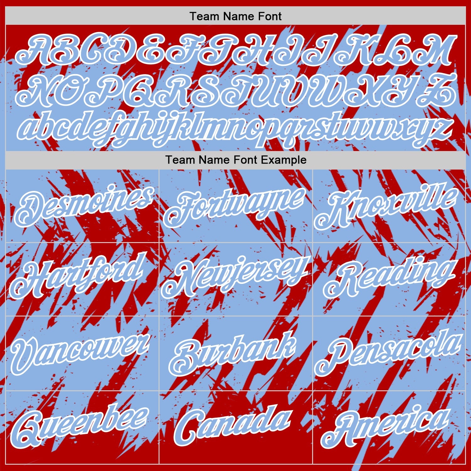 Custom Red Light Blue-White Torn Sharp Brush Stroke Splatter Performance T-Shirt view 3