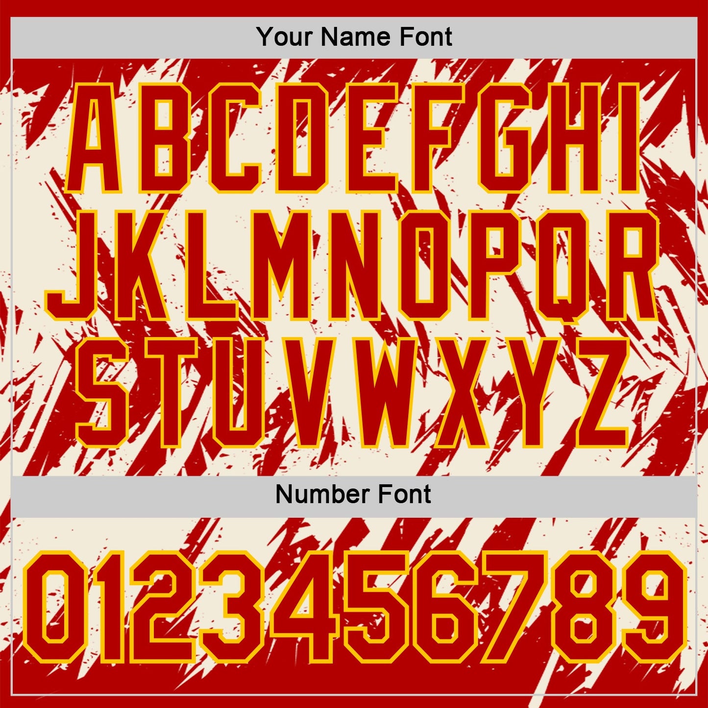 Custom Red Cream-Yellow Torn Sharp Brush Stroke Splatter Performance T-Shirt view 4