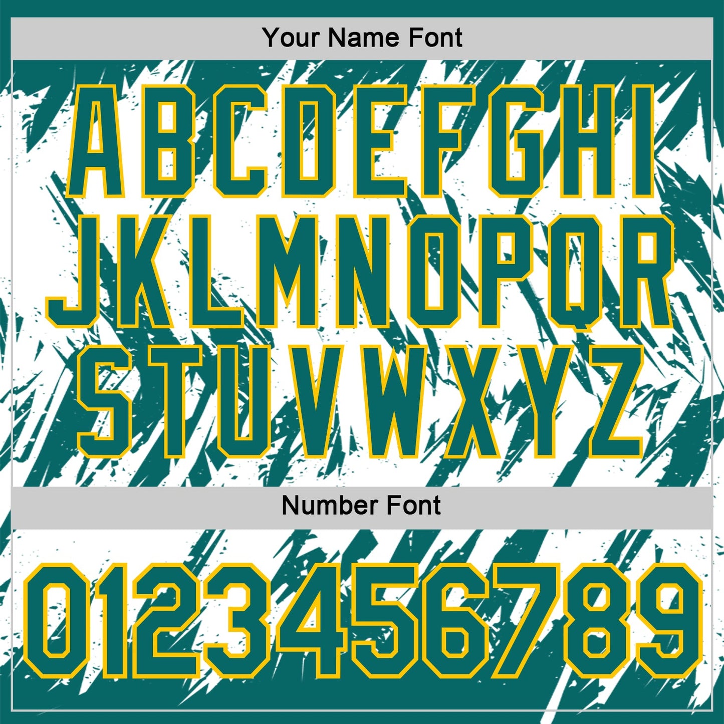 Custom Teal White-Yellow Torn Sharp Brush Stroke Splatter Performance T-Shirt view 4