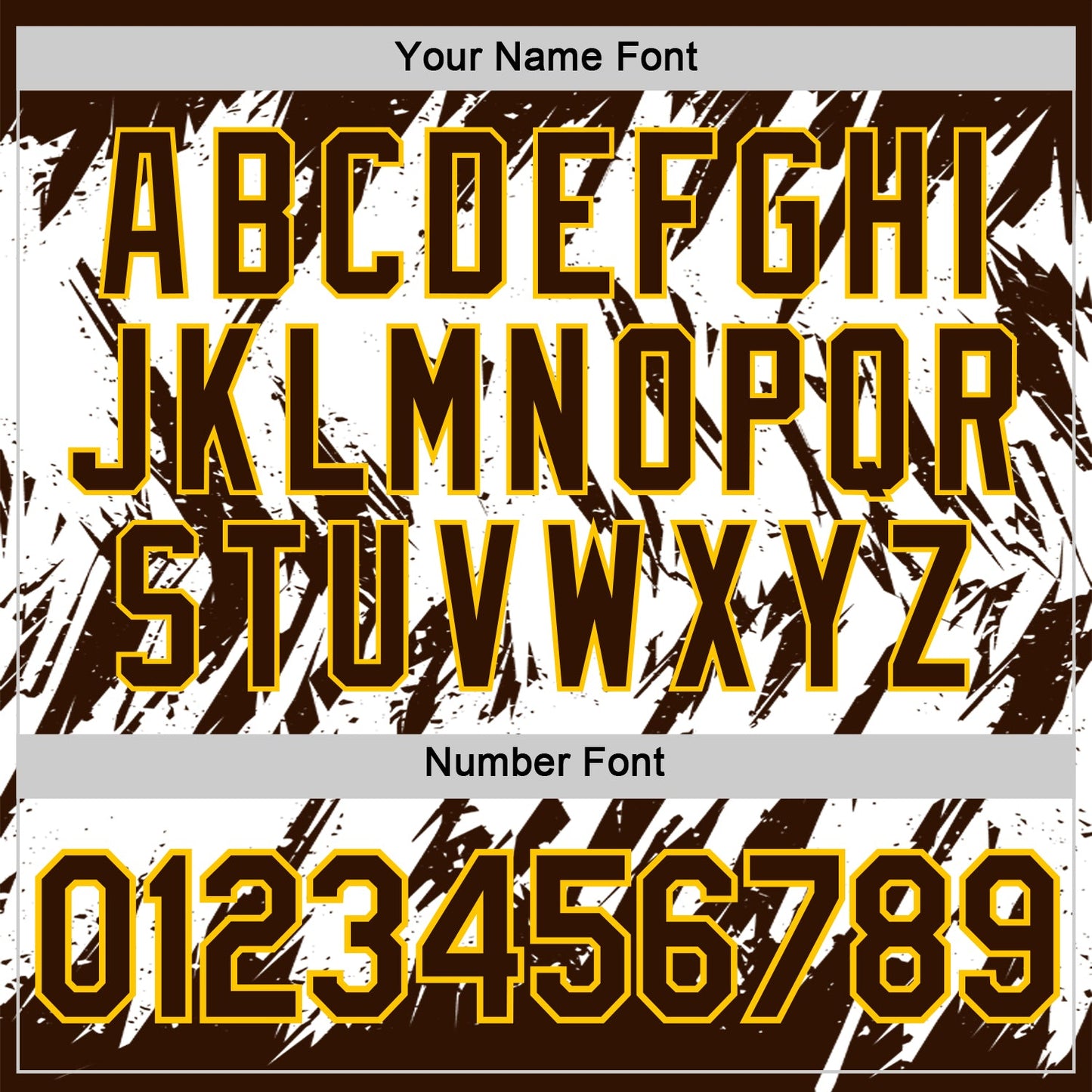 Custom Brown White-Yellow Torn Sharp Brush Stroke Splatter Performance T-Shirt view 4