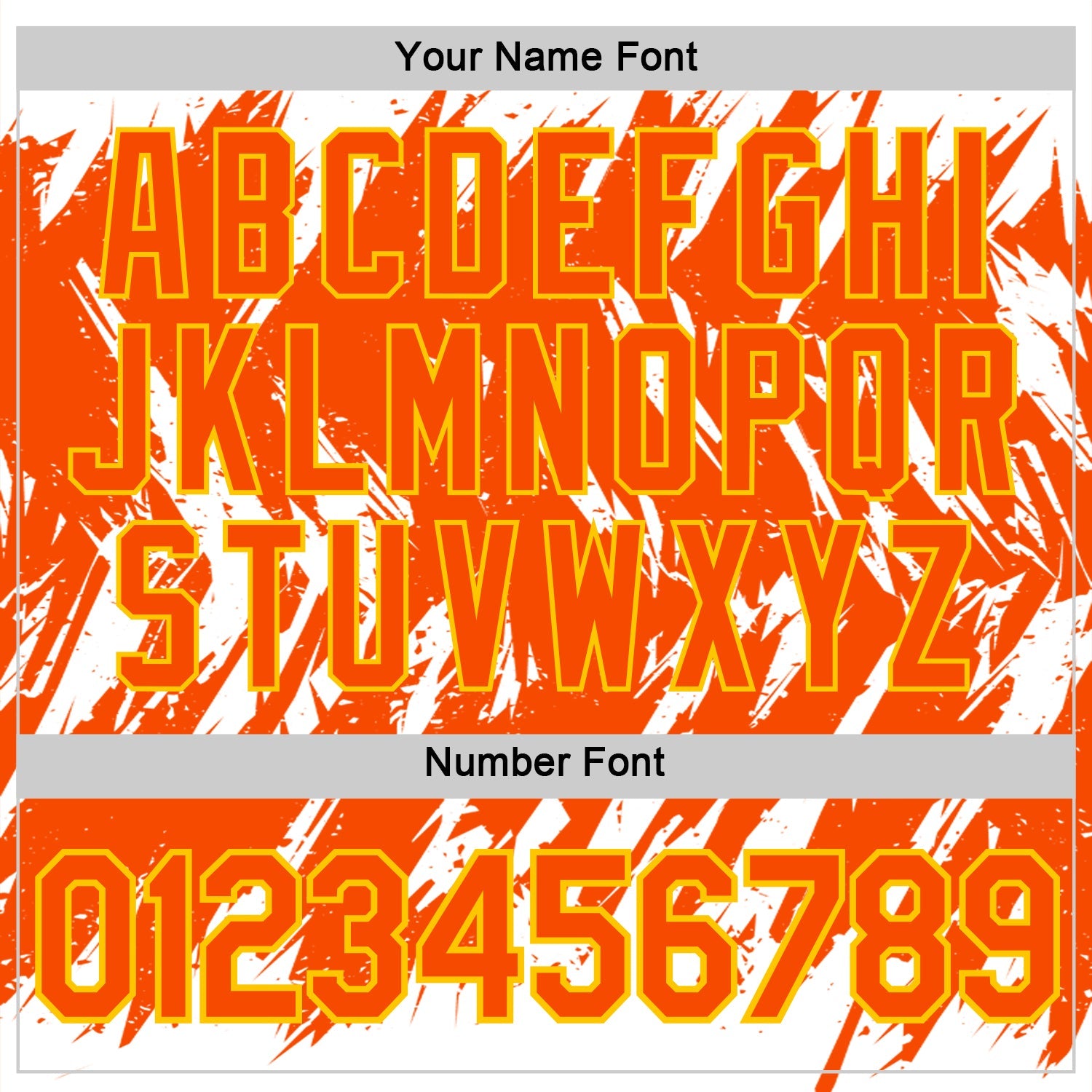 Custom White Orange-Yellow Torn Sharp Brush Stroke Splatter Performance T-Shirt view 4