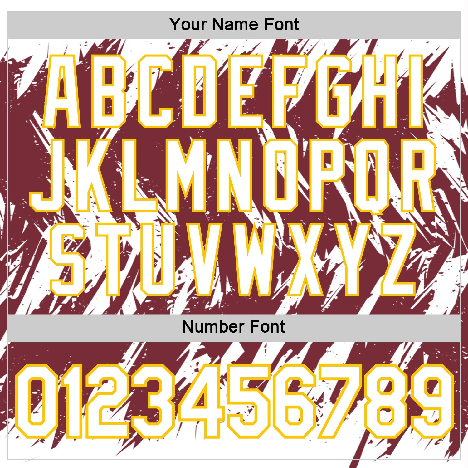 Custom White Burgundy-Yellow Torn Sharp Brush Stroke Splatter Performance T-Shirt view 4