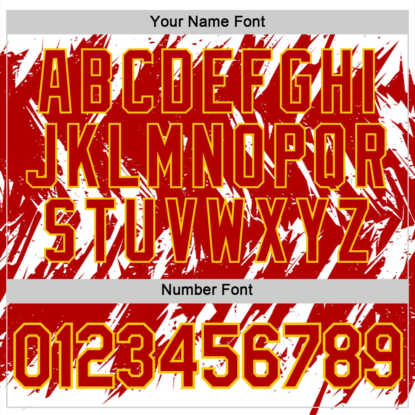 Custom White Red-Yellow Torn Sharp Brush Stroke Splatter Performance T-Shirt view 4