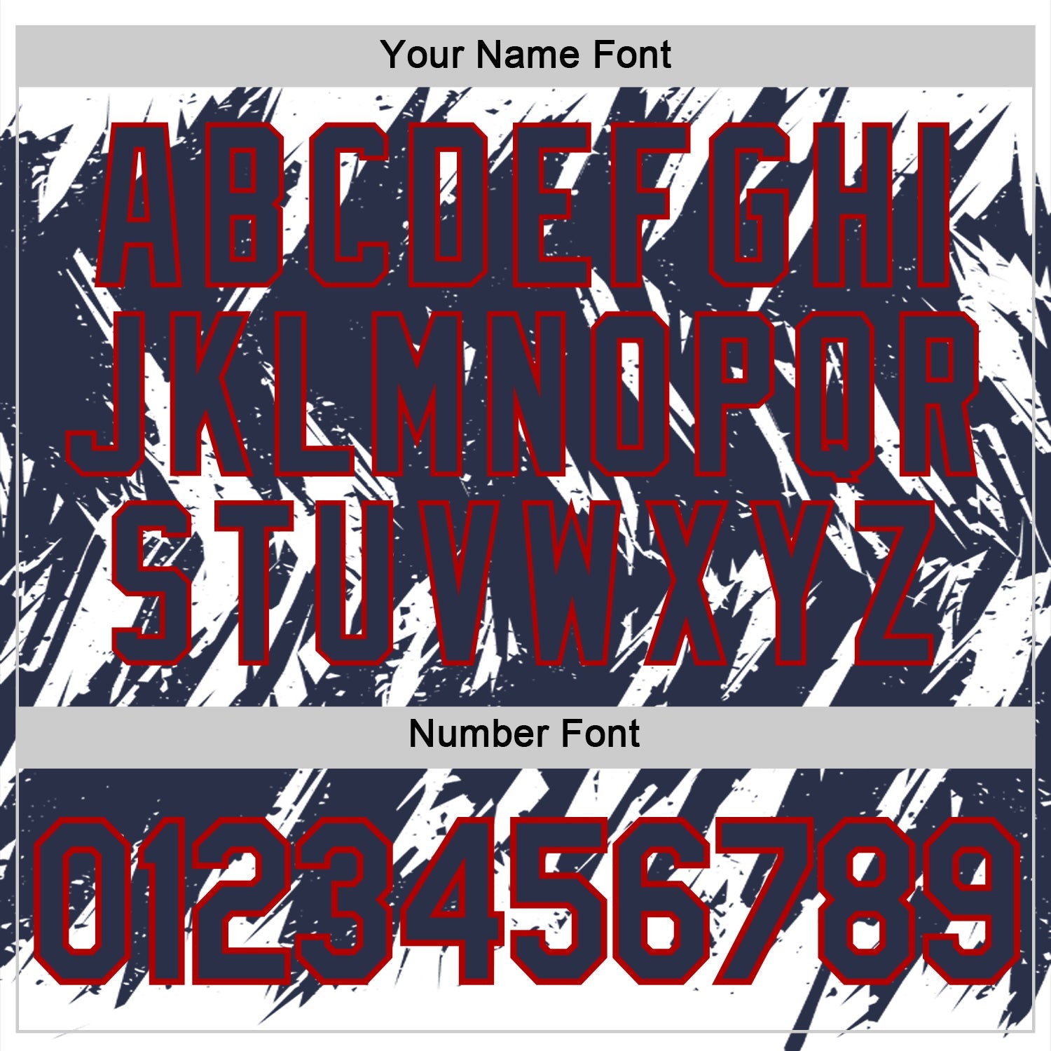 Custom White Navy-Red Torn Sharp Brush Stroke Splatter Performance T-Shirt view 4