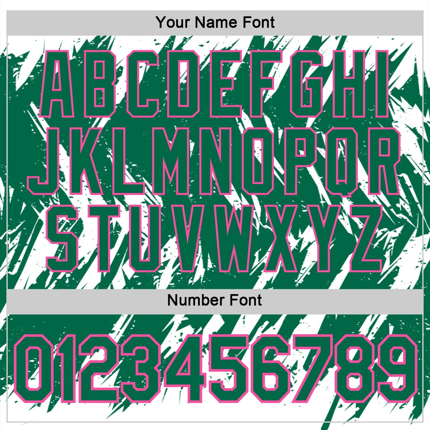 Custom White Kelly Green-Pink Torn Sharp Brush Stroke Splatter Performance T-Shirt view 4