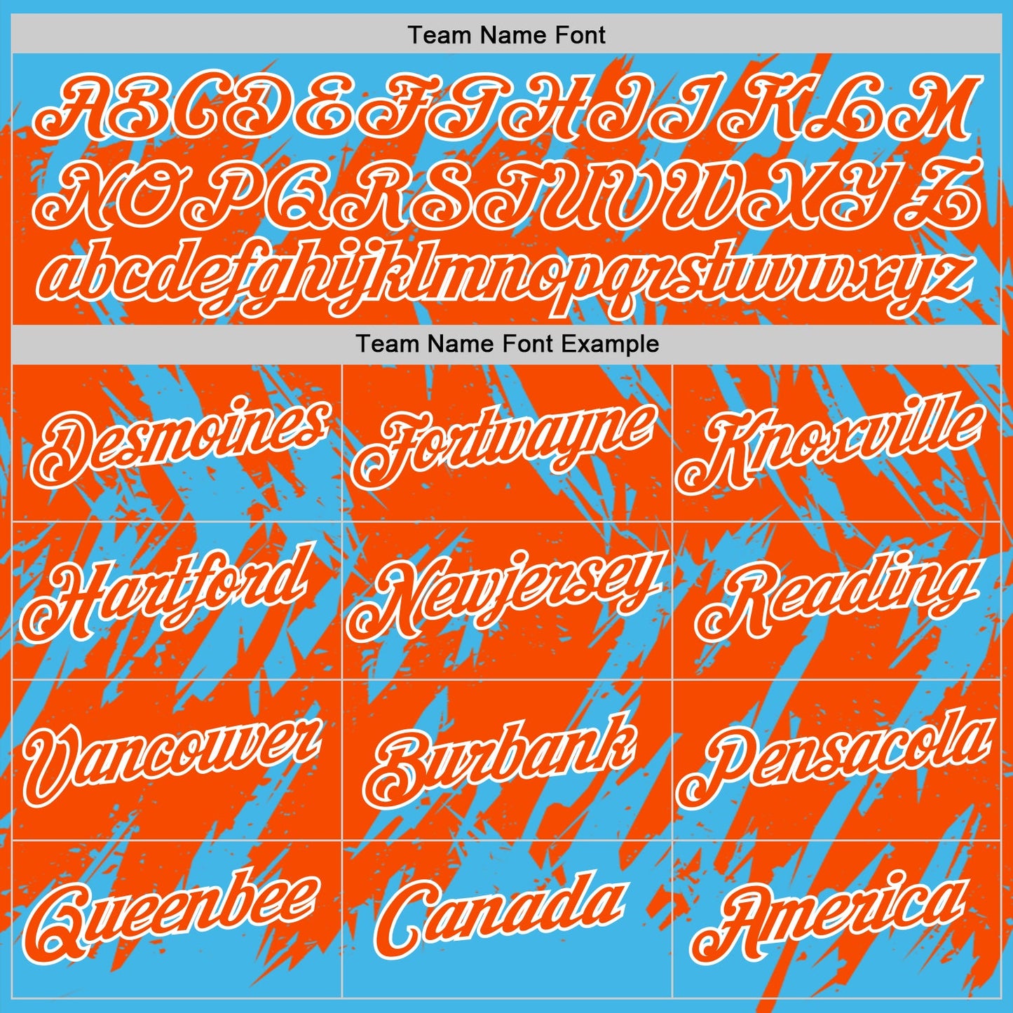 Custom Sky Blue Orange-White Torn Sharp Brush Stroke Splatter Performance T-Shirt view 3