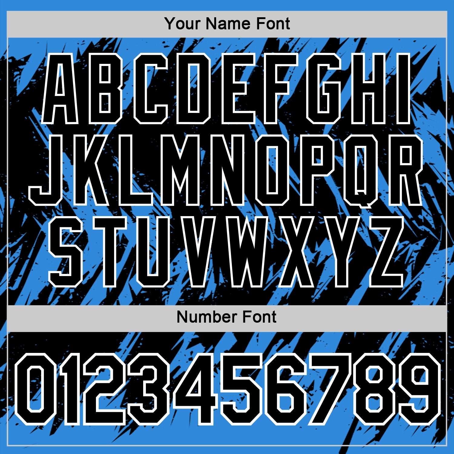 Custom Powder Blue Black-White Torn Sharp Brush Stroke Splatter Performance T-Shirt view 4