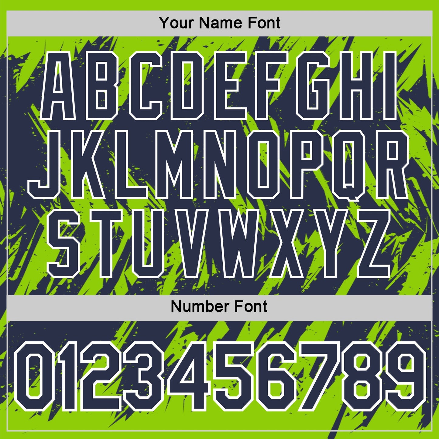 Custom Neon Green Navy-White Torn Sharp Brush Stroke Splatter Performance T-Shirt view 4