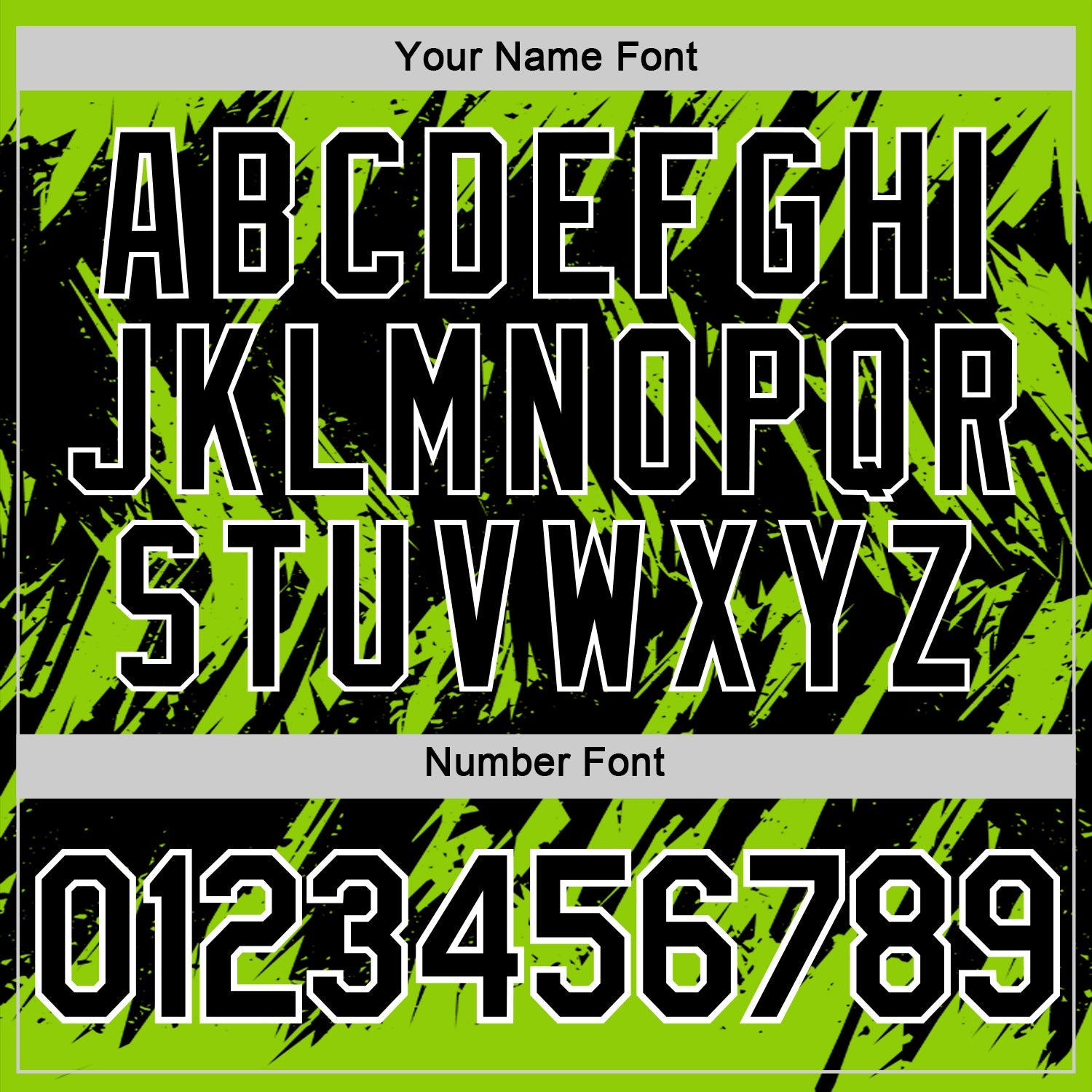 Custom Neon Green Black-White Torn Sharp Brush Stroke Splatter Performance T-Shirt view 4