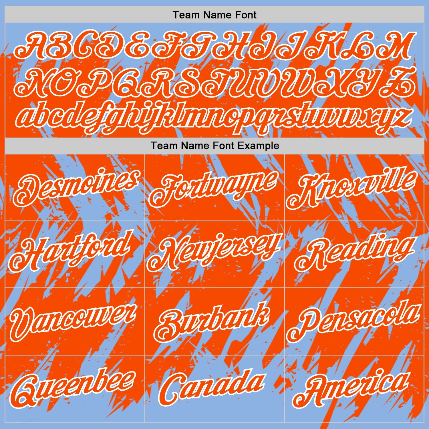 Custom Light Blue Orange-White Torn Sharp Brush Stroke Splatter Performance T-Shirt view 3