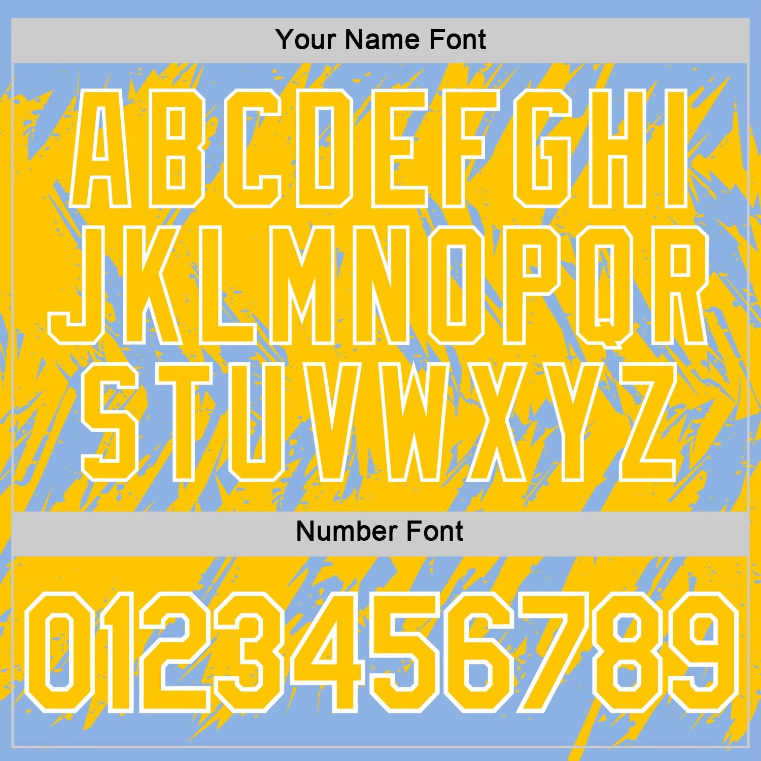 Custom Light Blue Yellow-White Torn Sharp Brush Stroke Splatter Performance T-Shirt view 4