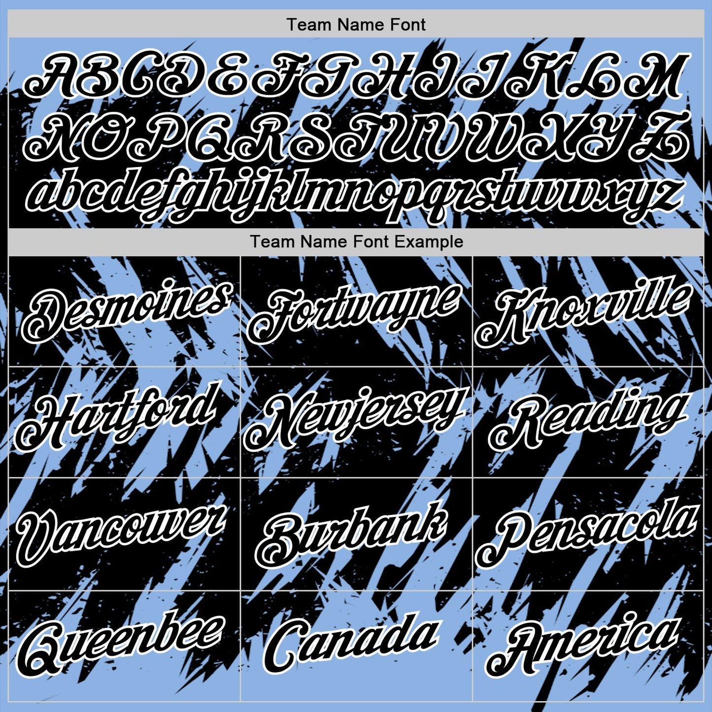 Custom Light Blue Black-White Torn Sharp Brush Stroke Splatter Performance T-Shirt view 3