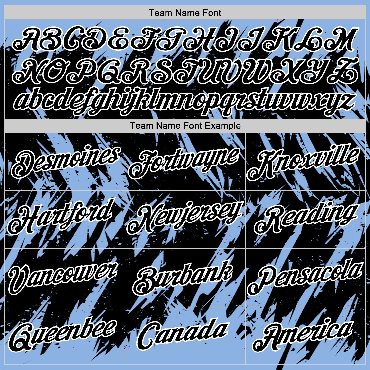 Custom Light Blue Black-White Torn Sharp Brush Stroke Splatter Performance T-Shirt view 3