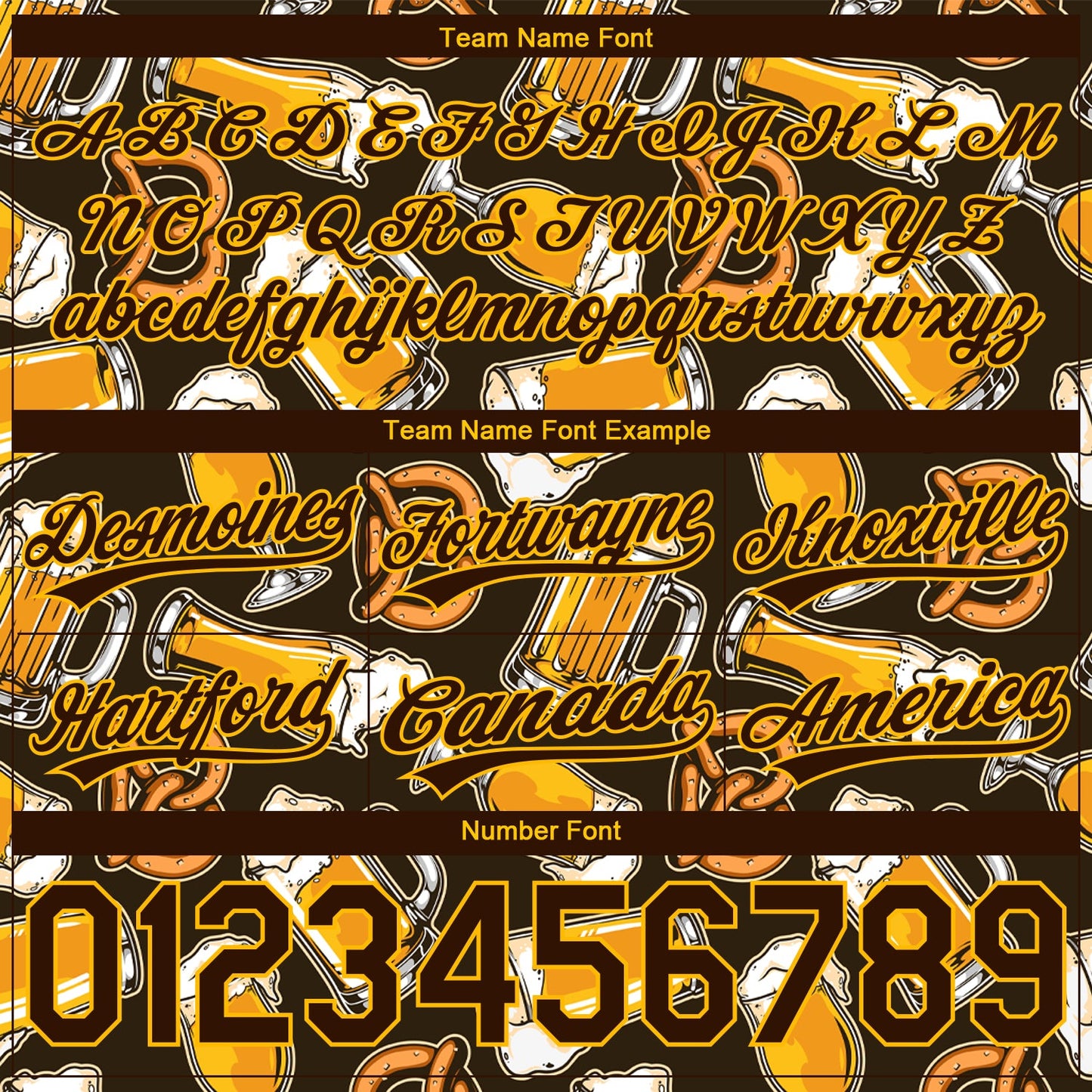 Custom Brown Gold 3D Pattern Design Beer Authentic Basketball Shorts view 3