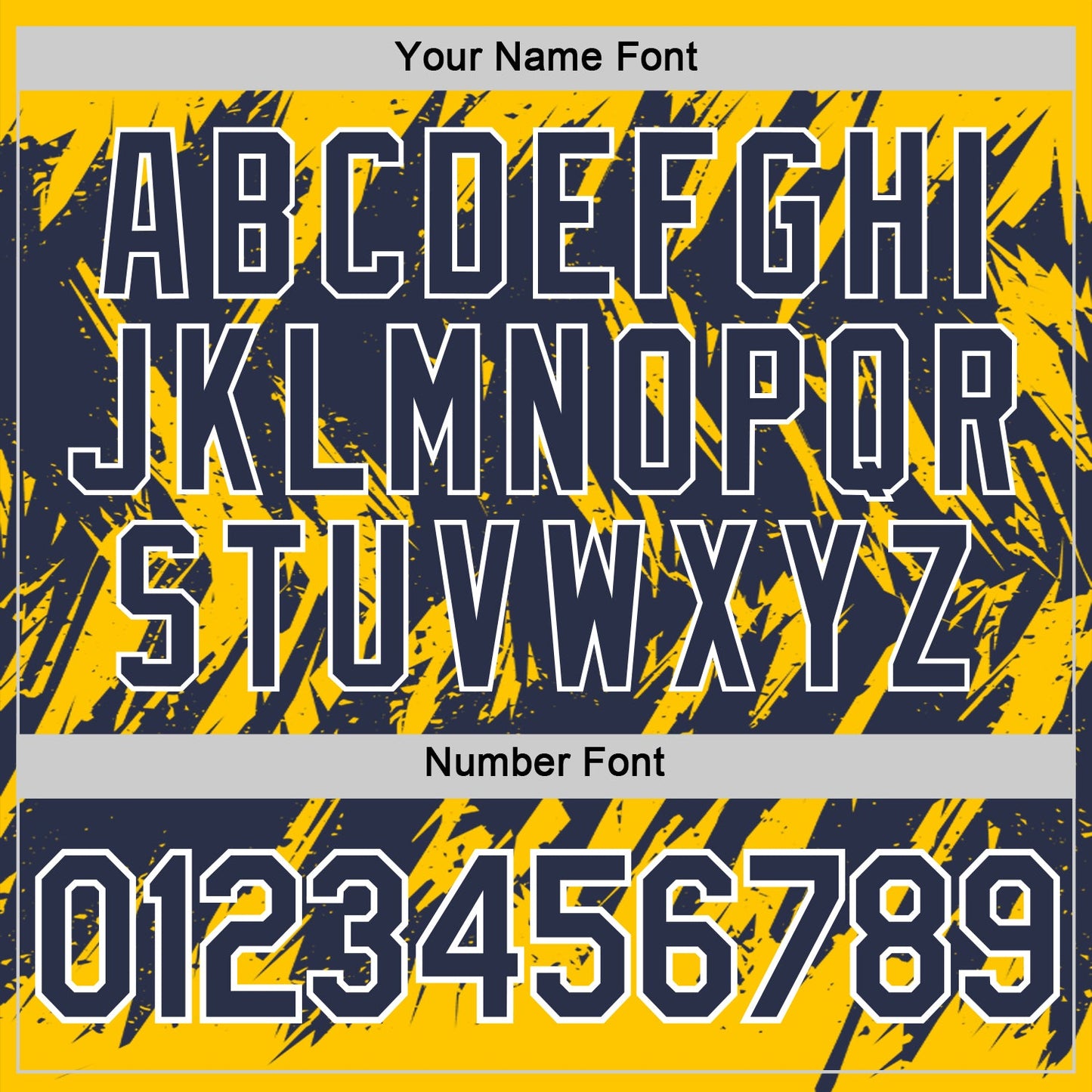 Custom Yellow Navy-White Torn Sharp Brush Stroke Splatter Performance T-Shirt view 4
