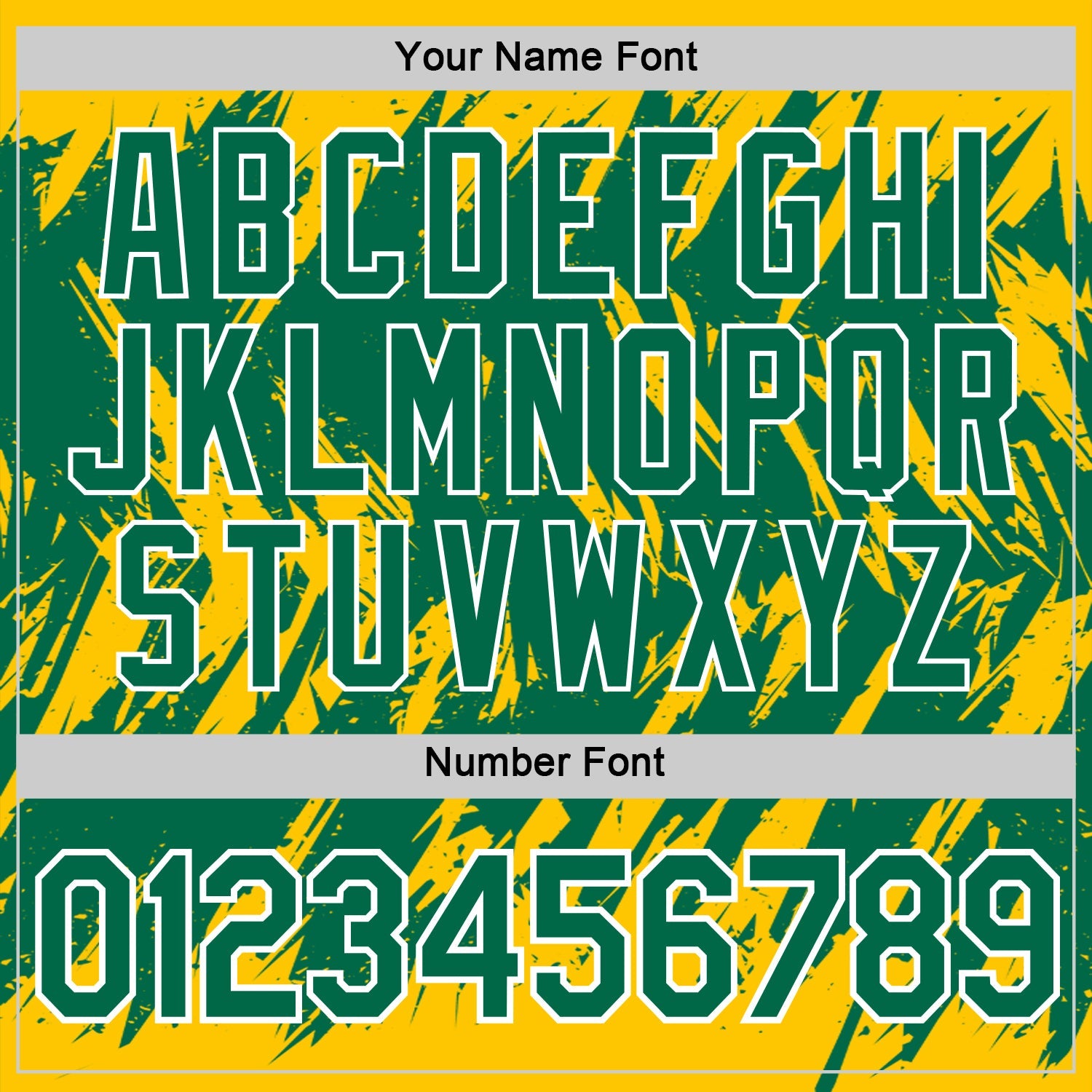 Custom Yellow Kelly Green-White Torn Sharp Brush Stroke Splatter Performance T-Shirt view 4