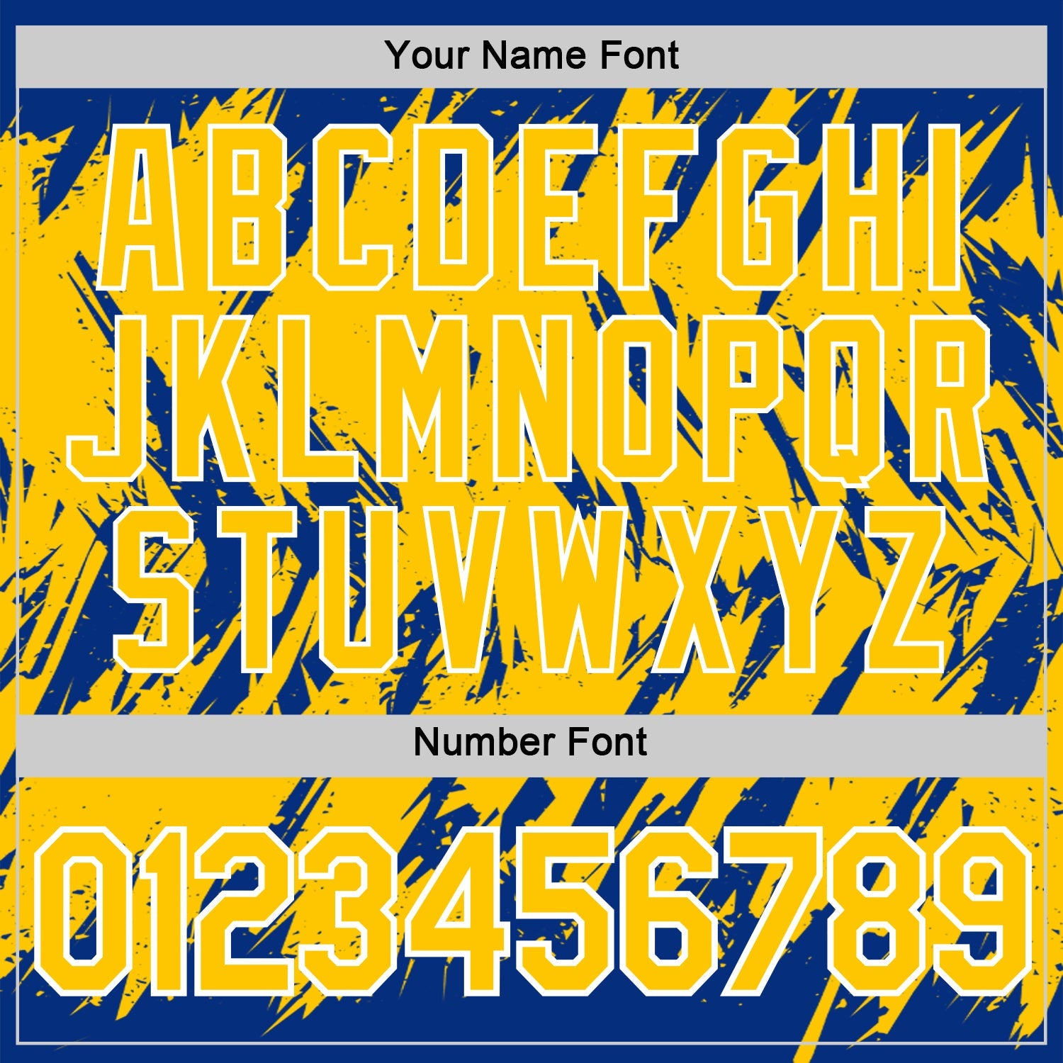 Custom Royal Yellow-White Torn Sharp Brush Stroke Splatter Performance T-Shirt view 4