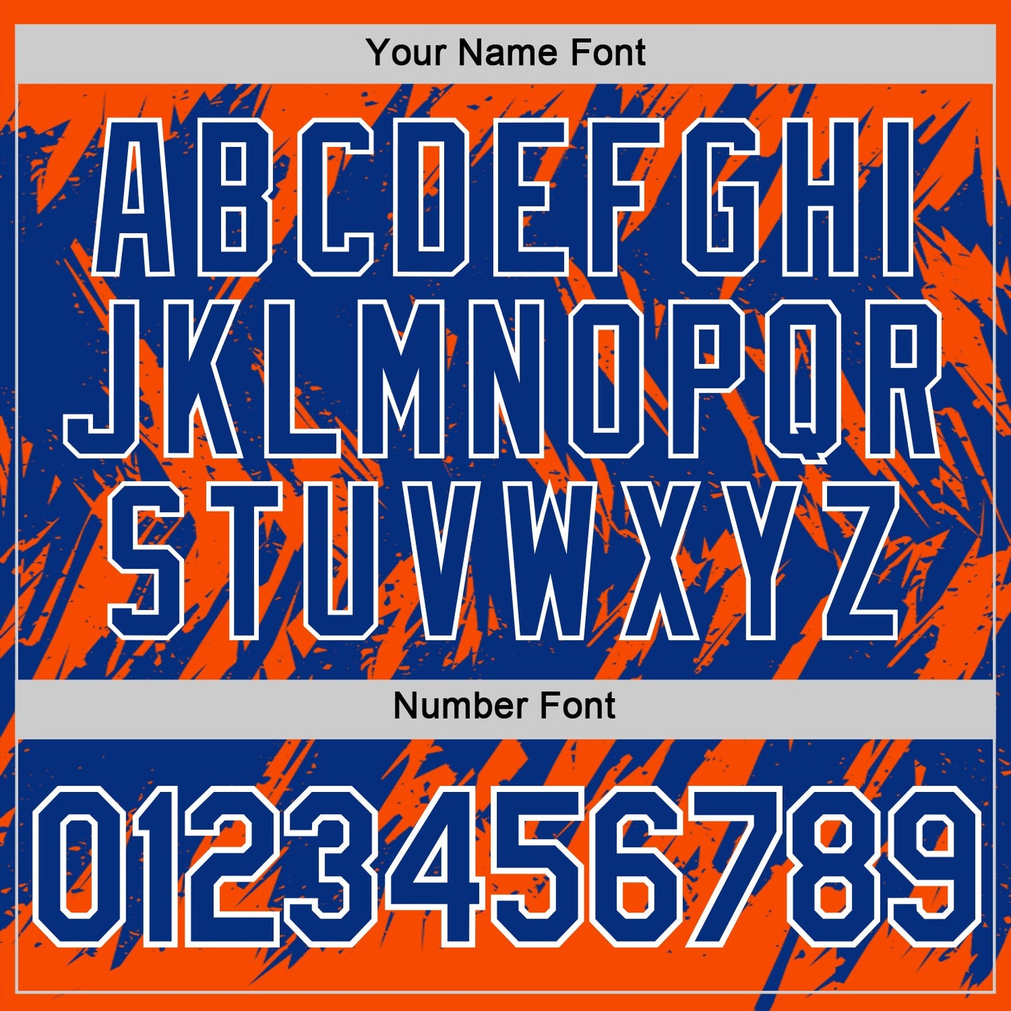 Custom Orange Royal-White Torn Sharp Brush Stroke Splatter Performance T-Shirt view 4